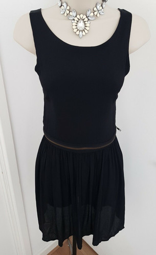 Topshop navy drop - waist, dress