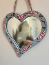 upcycled heart shaped mirror