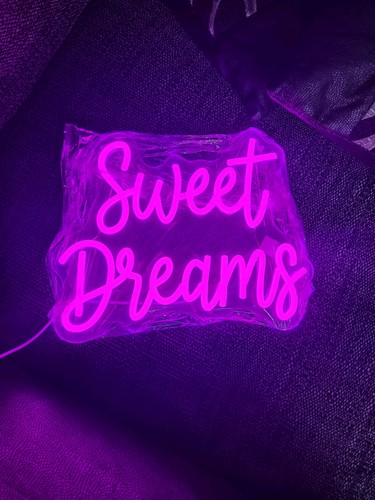 Pink sweet dreams neon light - dreams,