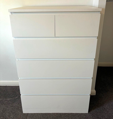 Ikea malm white drawer chest - white,