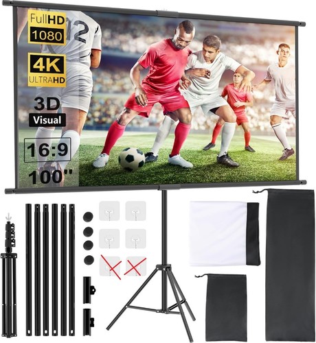 Screen projector with - screen,