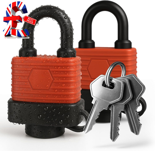 2pk weather resistant padlocks - 2pk,