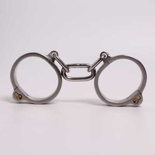 4 Types Stainless Steel Handcuffs Metal Wrist Cuffs Bondage Slave Torture Couple