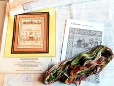Vintage Sampler Kit Needcraft kit cross stitch Set started 20x16 inch on linen