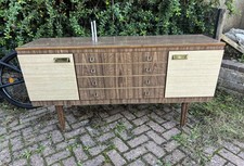 Vintage Mid Century Wood/Formica Sideboard with 2 Cupboards and 4 Drawers
