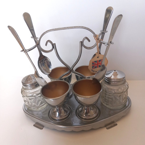 Vintage cruet egg cup set - vintage,