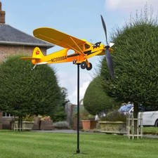 Yellow Airplane Garden Decor
