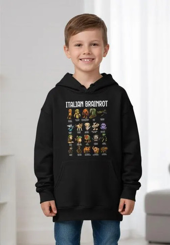 Kids italian brainrot black - brainrot,