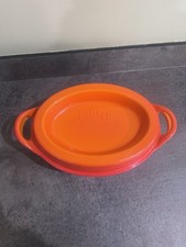 Le Creuset Cousances Doufeu Oval Casserole Dish Dutch Oven Cast Iron Orange 12