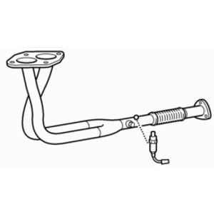 Twin front exhaust pipe for - twin,