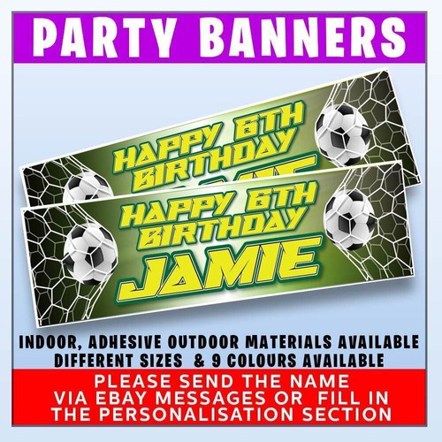 Personalised football banner - football,