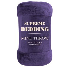 Large Luxury Faux Fur Throw Sofa Bed Mink Soft Warm Fleece Blanket Double & King