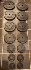 117.50 KGS OF YB (YORK BARBELL) 'ONE-INCH' WEIGHT PLATES