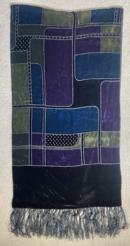 Vintage ladies velvet scarf - vintage,