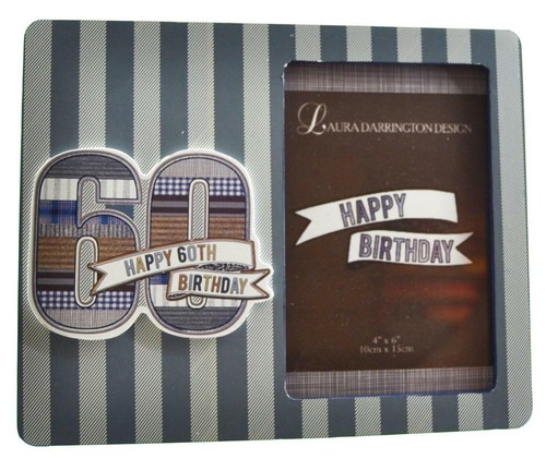60th birthday wooden picture - 60th,