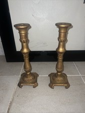 Pair Of Large Vintage Resin Candlesticks