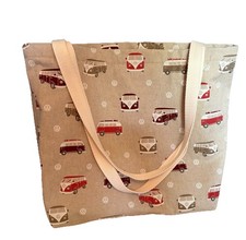 VW Camper Style Tote, Beach Bag, Causal Camper Van Bag Handmade