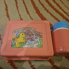 RARE 1980s Vintage My Little Pony MLP Lunchbox with flask Bluebird Toys
