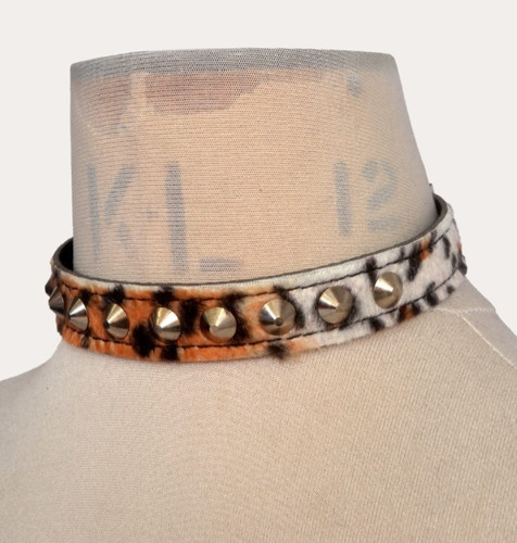 Studded leopard print punk - leopard,