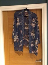 M&S Size 22 Indigo Kimono In