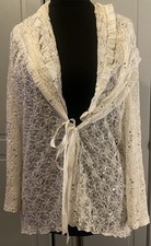 Joseph Ribkoff Ivory Lace - Shimmer Cardigan Size 20