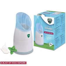 Vicks Steam Inhaler Cough Cold Relief Vapours Helps Breathing Portable Free Pads