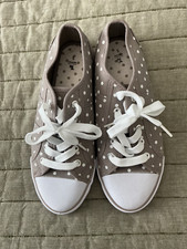 TU Ladies Polka Dot Canvas Shoes Size 5