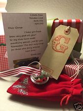 Personalised Polar Christmas Believe Large 60mm Jingle Bell stocking filler box