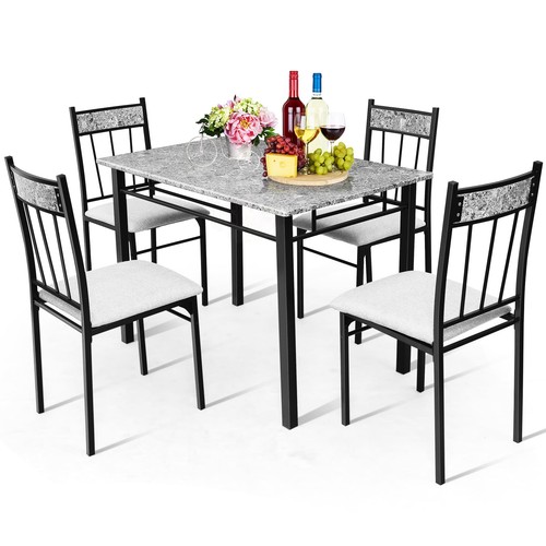 5pcs marble effect dining - dining, set