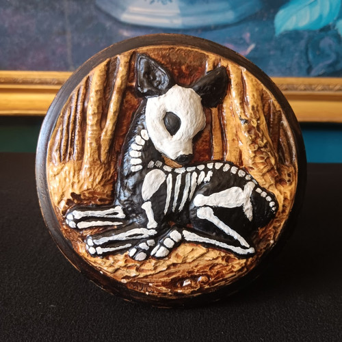 Gothic skeleton fawn deer - fawn,