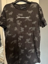 Abercombie & Fitch Men's Grey Tshirt Size Medium