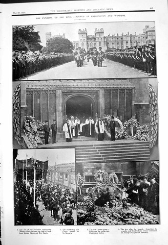 Antique print funeral - antique, king