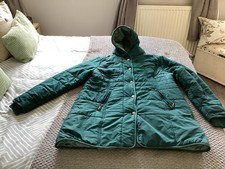 Ladies Knee Length Coat From Cotton Traders Jade Green Size 16