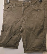 Mens Green Chino Shorts Red