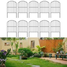10 Pack Garden Fence No Dig Fencing Metal Wire Panel Border Animal Barrier
