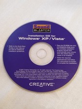 Sound Blaster Installation CD-ROM Disc Creative 2007