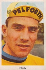CYCLING card WILY MONTY team PELFORTH  1967  Unbranded LARGE SIZE 13.4 x 9cm