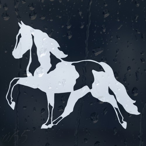 Graceful horse car for window - horse,