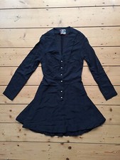Original, Vintage, 1960's, Miss Impact, Black Mini Dress, Mod, Size 12.