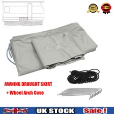 Caravan Awning Mud / Draught Skirt 7 meter + Wheel Arch Covers 1.5M & Suckers