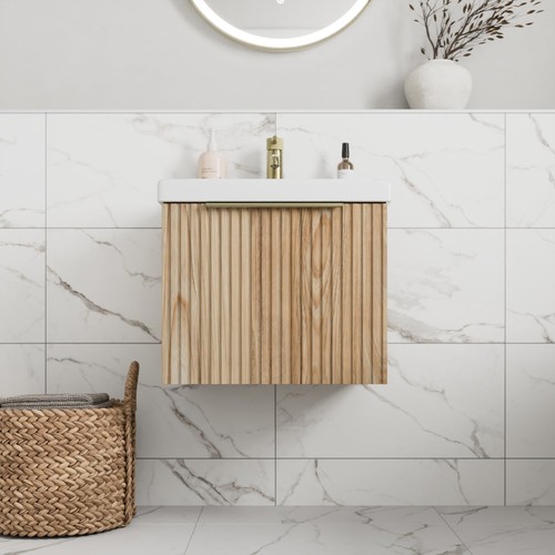 Fluted 500mm bathroom - fluted,