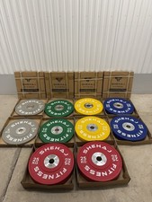 150KG Set Premium Coloured Bumper Olympic Rubber Weight Plates Weightlifting Gym