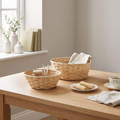 Bamboo bread basket food - bread,