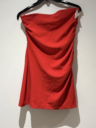 Zara red strapless dress size - red,