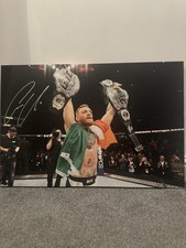 Connor McGregor Hand Signed 3x2 Foot, Man Cave Canvas. Live Autograph UFC BELTS