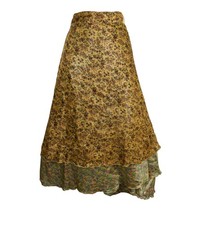 Tea Calf Length Sari Silk Wrap