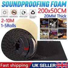 10M Acoustic Foam Wall Panels Studio Egg Crate Sound Proofing Mat 20MM Thick UK