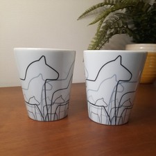 2 x Dala Horse Beakers Cups