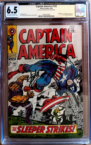 Captain america 102 cgc - captain, 6.5