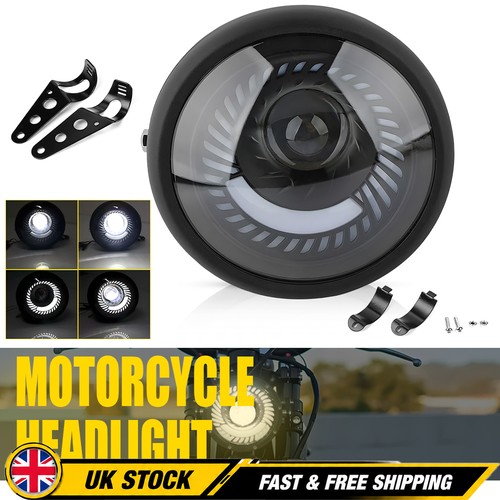 Black 5in led motorcycle - black,